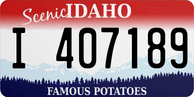 ID license plate I407189