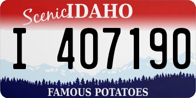 ID license plate I407190
