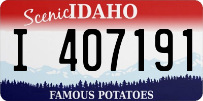 ID license plate I407191