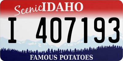 ID license plate I407193