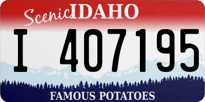 ID license plate I407195