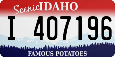 ID license plate I407196