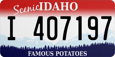 ID license plate I407197