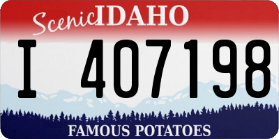 ID license plate I407198