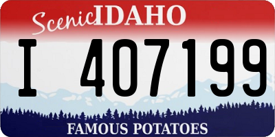ID license plate I407199