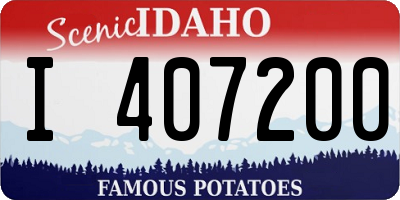 ID license plate I407200