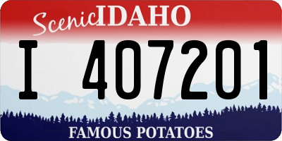 ID license plate I407201