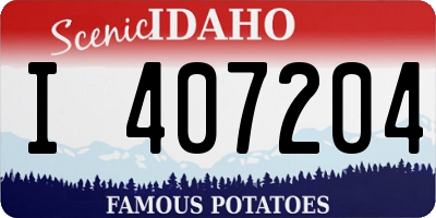 ID license plate I407204