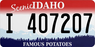 ID license plate I407207