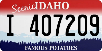 ID license plate I407209