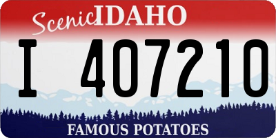 ID license plate I407210