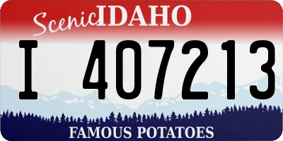 ID license plate I407213