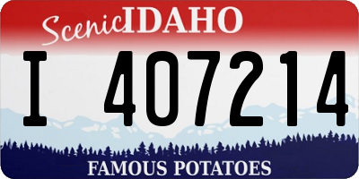 ID license plate I407214
