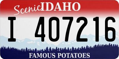 ID license plate I407216