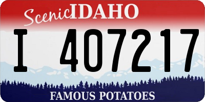 ID license plate I407217