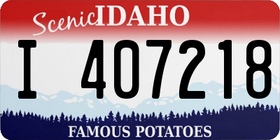 ID license plate I407218