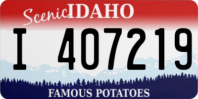ID license plate I407219