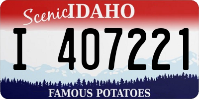 ID license plate I407221