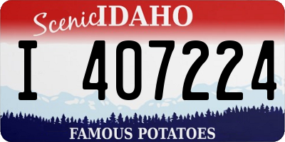 ID license plate I407224