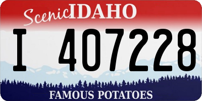 ID license plate I407228