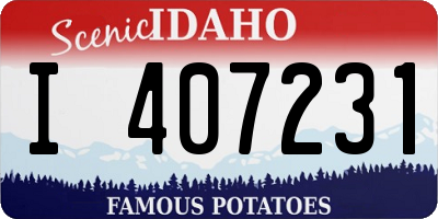 ID license plate I407231