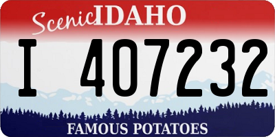 ID license plate I407232