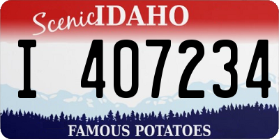 ID license plate I407234