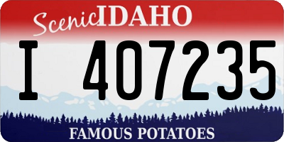 ID license plate I407235