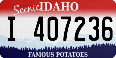 ID license plate I407236