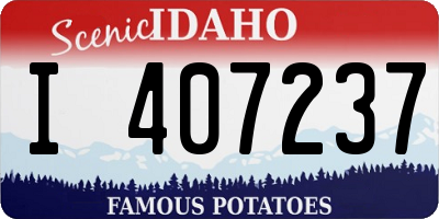 ID license plate I407237