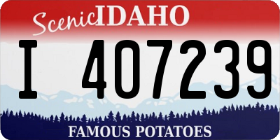 ID license plate I407239
