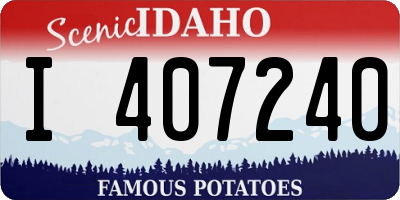 ID license plate I407240