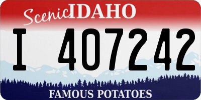 ID license plate I407242