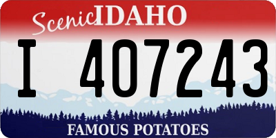 ID license plate I407243