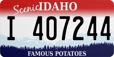 ID license plate I407244