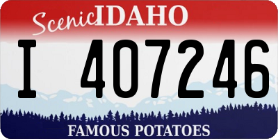 ID license plate I407246