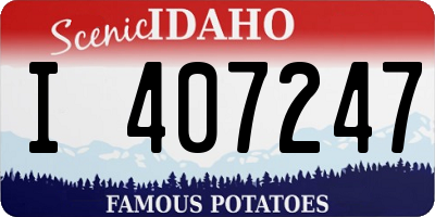 ID license plate I407247