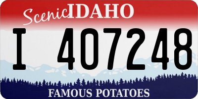 ID license plate I407248