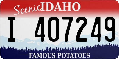 ID license plate I407249