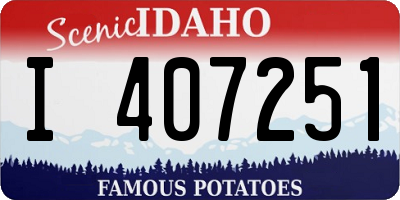 ID license plate I407251