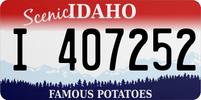 ID license plate I407252