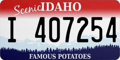 ID license plate I407254