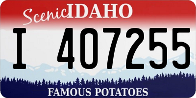 ID license plate I407255