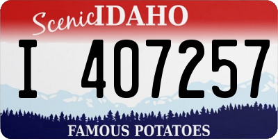 ID license plate I407257