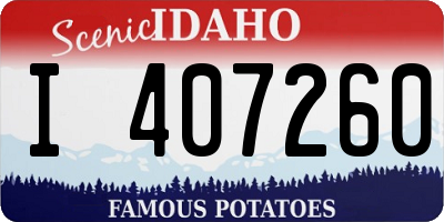 ID license plate I407260