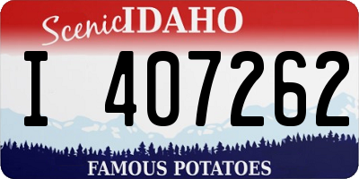 ID license plate I407262