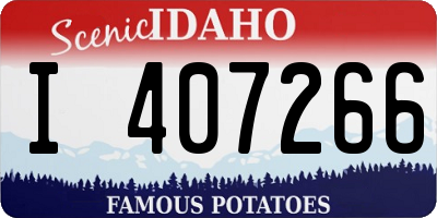ID license plate I407266