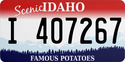 ID license plate I407267