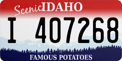 ID license plate I407268