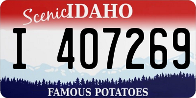ID license plate I407269